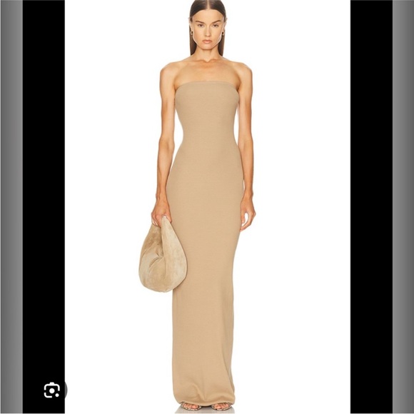 Wolford Fatal Dress Convertible Icon 3 in 1 Almond Nude Tan Maxi Small NWT NEW - Picture 5 of 9